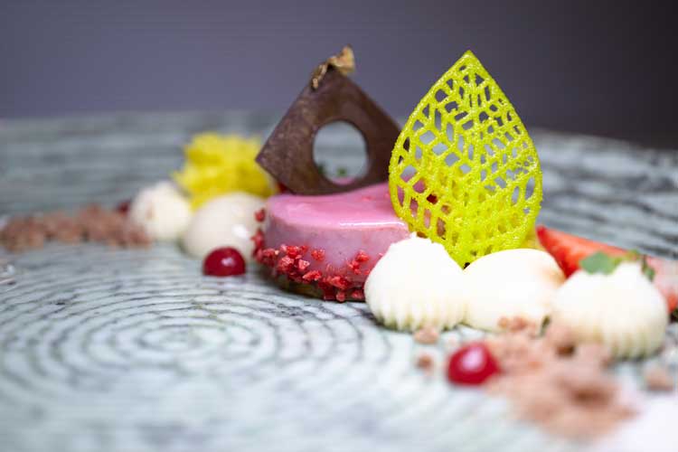 A colorful dish served on the Riverside Debussy