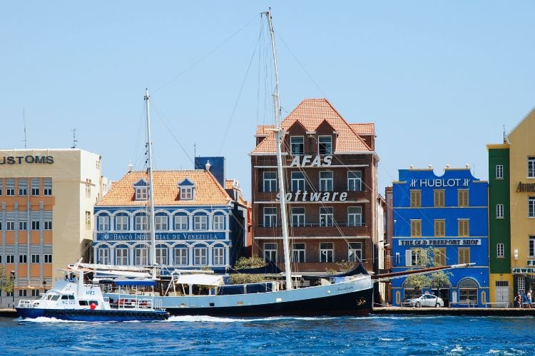 colorful buildings in Willemstad, Curacao