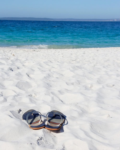 The sand feels like talcum powder at Hymans Beach