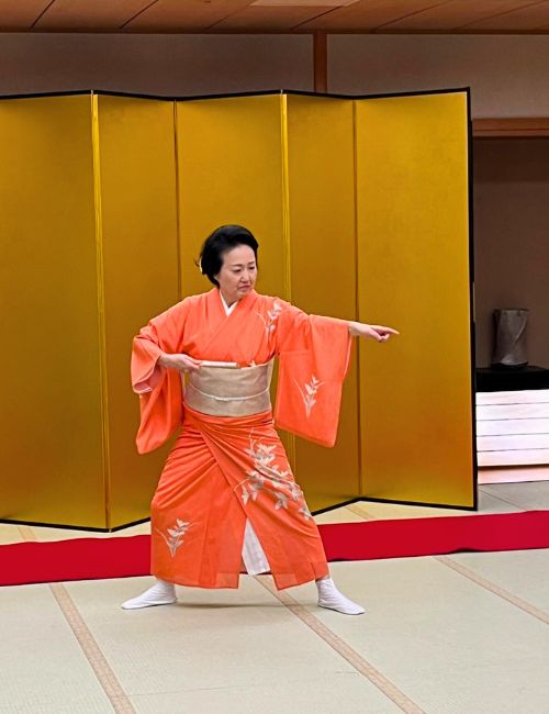 Iconic geisha, Anzu Matsuyoshi, performing an ancient Japanese dance. 