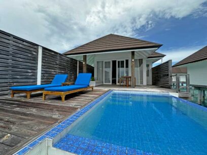 The overwater villas at Sun Siyam Olhuveli comes with private pools. Photo by Janna Graber
